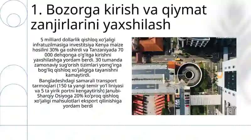 Qishloq xo'jaligi infratuzilmasining ahamiyati 3