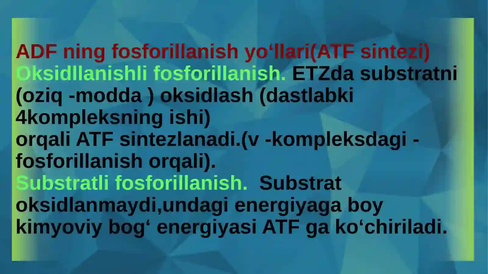 Biokimyofani biotexnologiya fanidan tayyorlagan taqdimoti 3