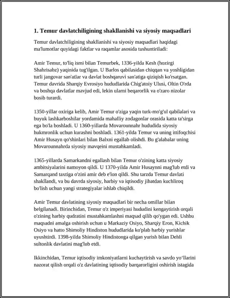 TEMUR VA TEMURIYLAR DAVRIDA DAVLATCHILIK 3