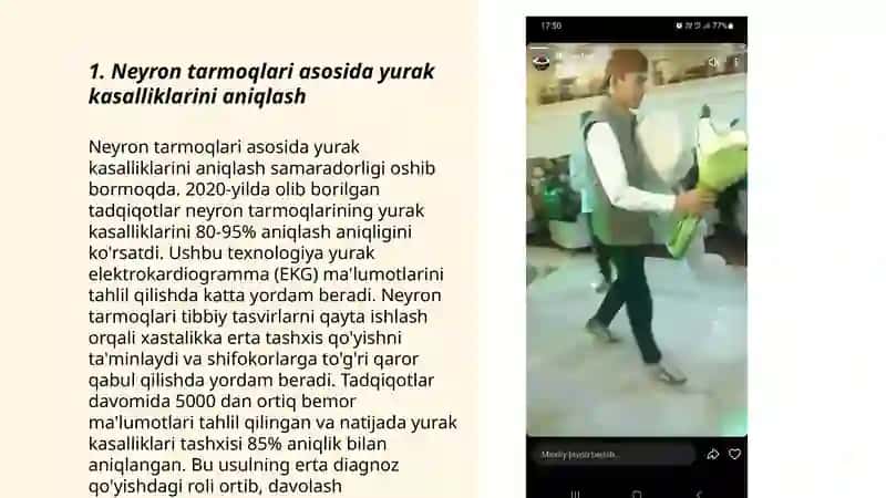 Neyron torlariga asoslanganyurak kasalliklarini sinflarga ajratish modellari va algaritmlari 3