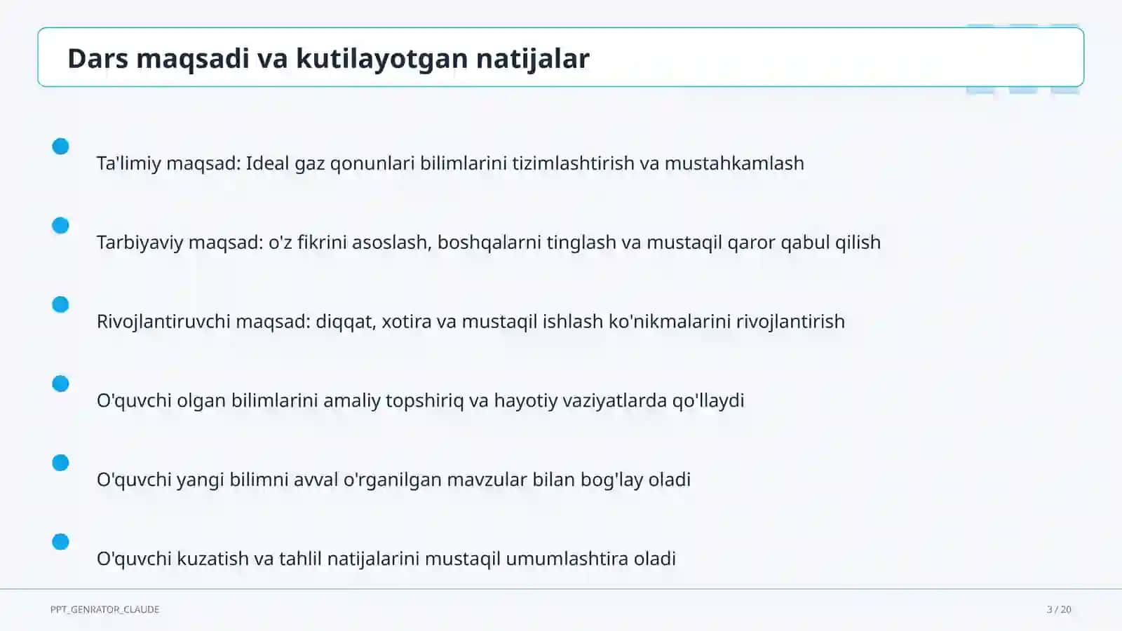 Ideal gaz qonunlari (10-sinf) 3