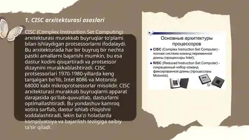 Kompyuter buyruqlarining bazaviy tizimi: CISC arxitekturasi 3