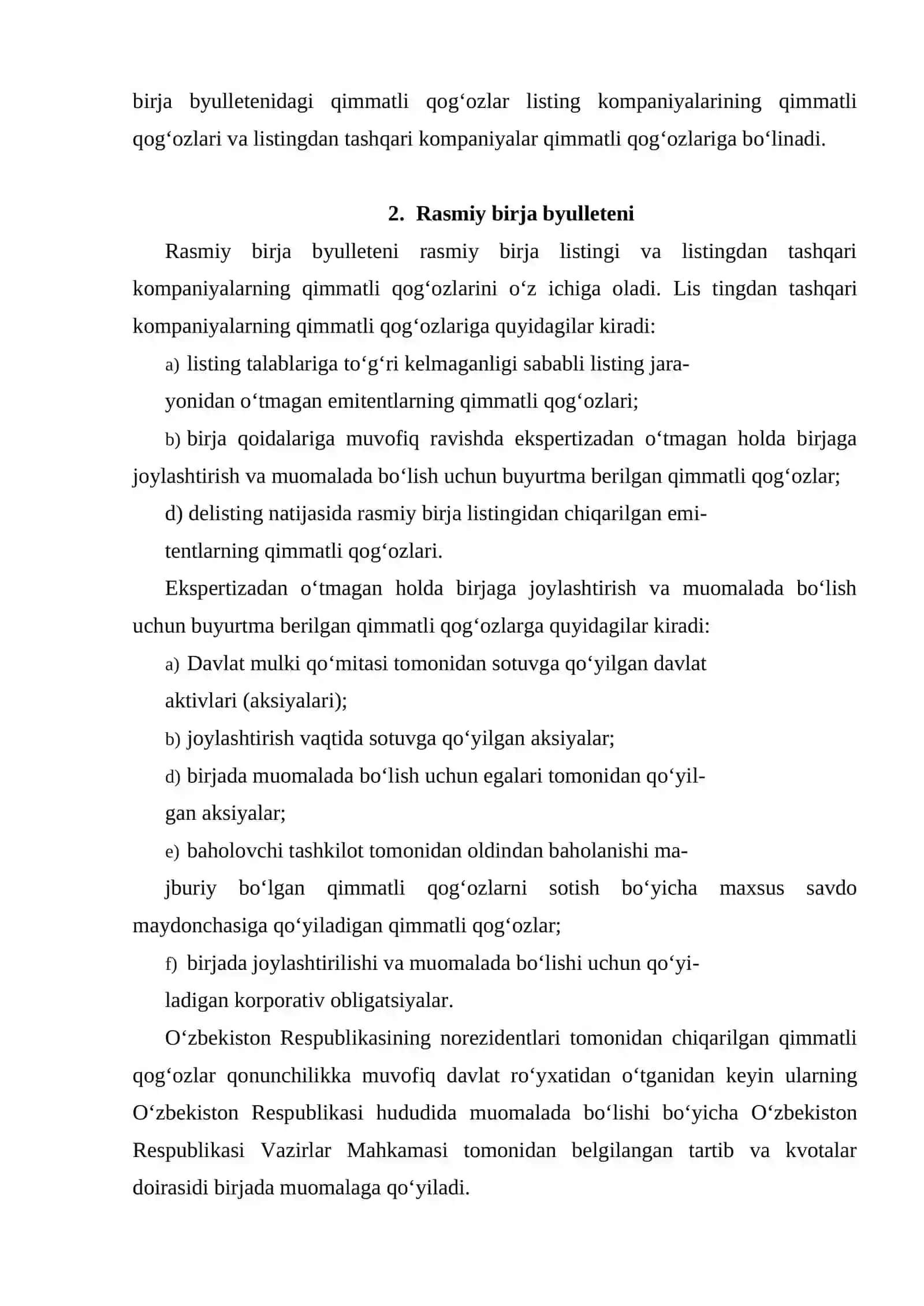 Qimmatli qog‘ozlar savdosi bitimlari 3