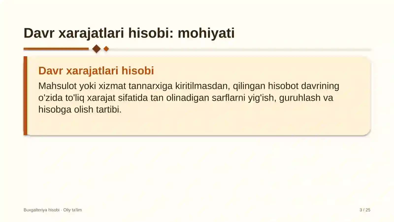 Bojxona organlarida davr xarajatlari hisobi 3