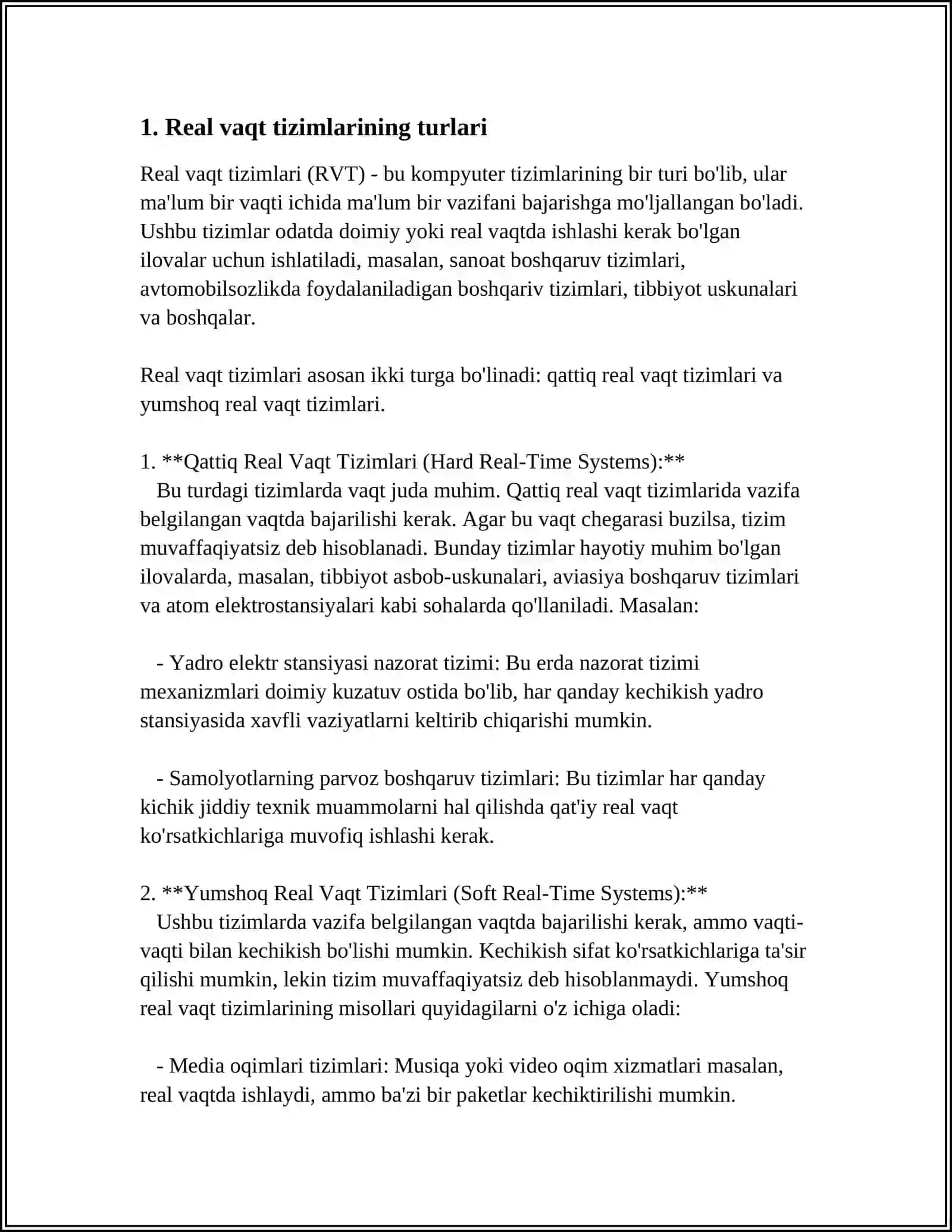 REAL VAQT TIZIMLARIDA VAZIFALAR KLASSIFIKATSIYASI 3