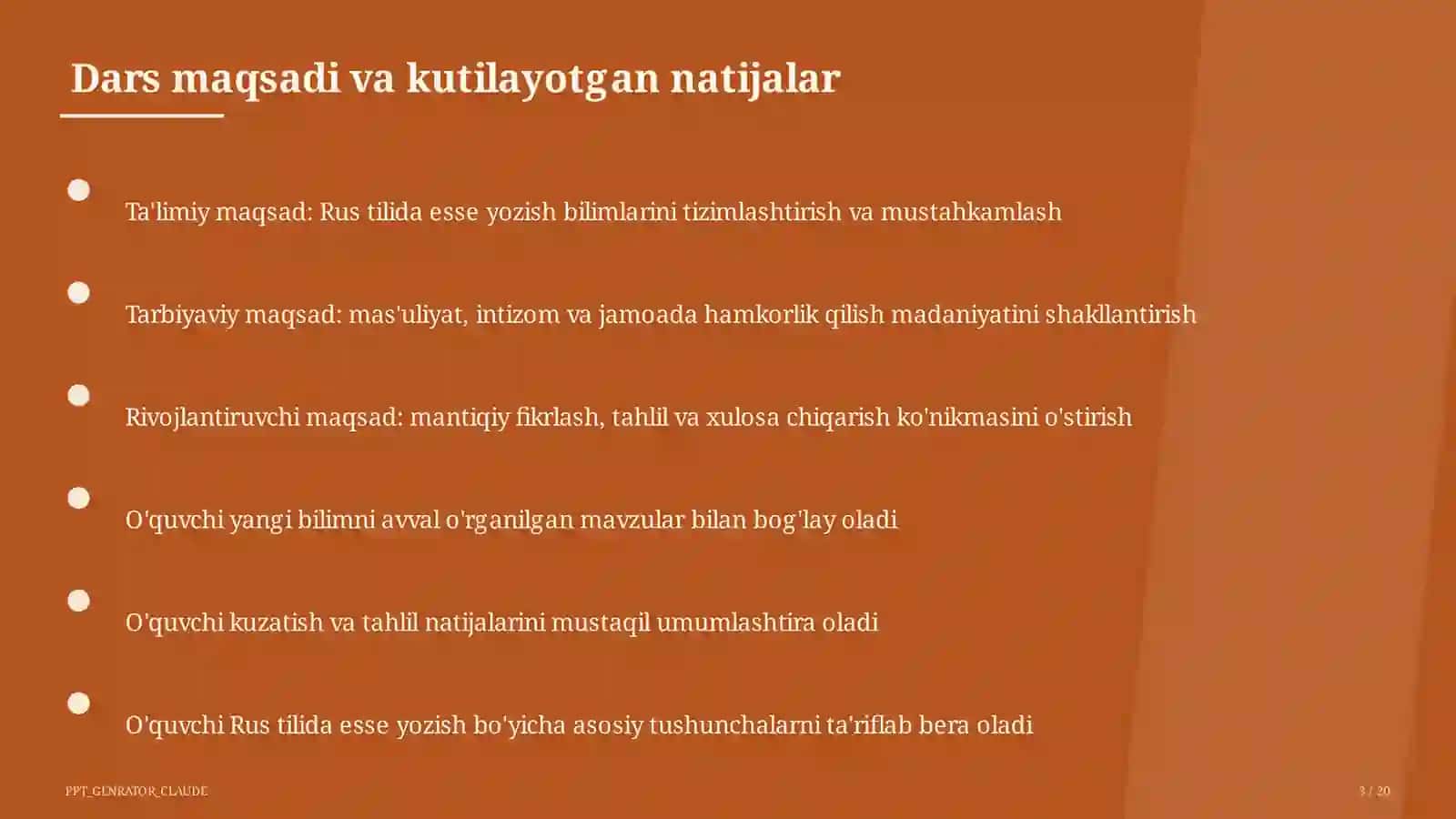 Rus tilida esse yozish (11-sinf) 3