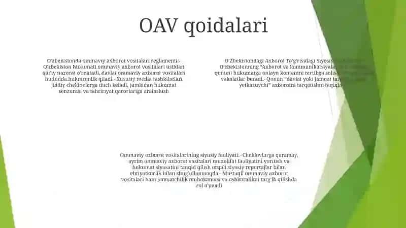 Oʻzbekistondagi Axborot ToʻGʻRisidagi Siyosiy Faoliyatlar 3