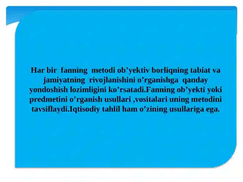 IQTISODIY TAHLILNING METODLARI VA USULLARI 3