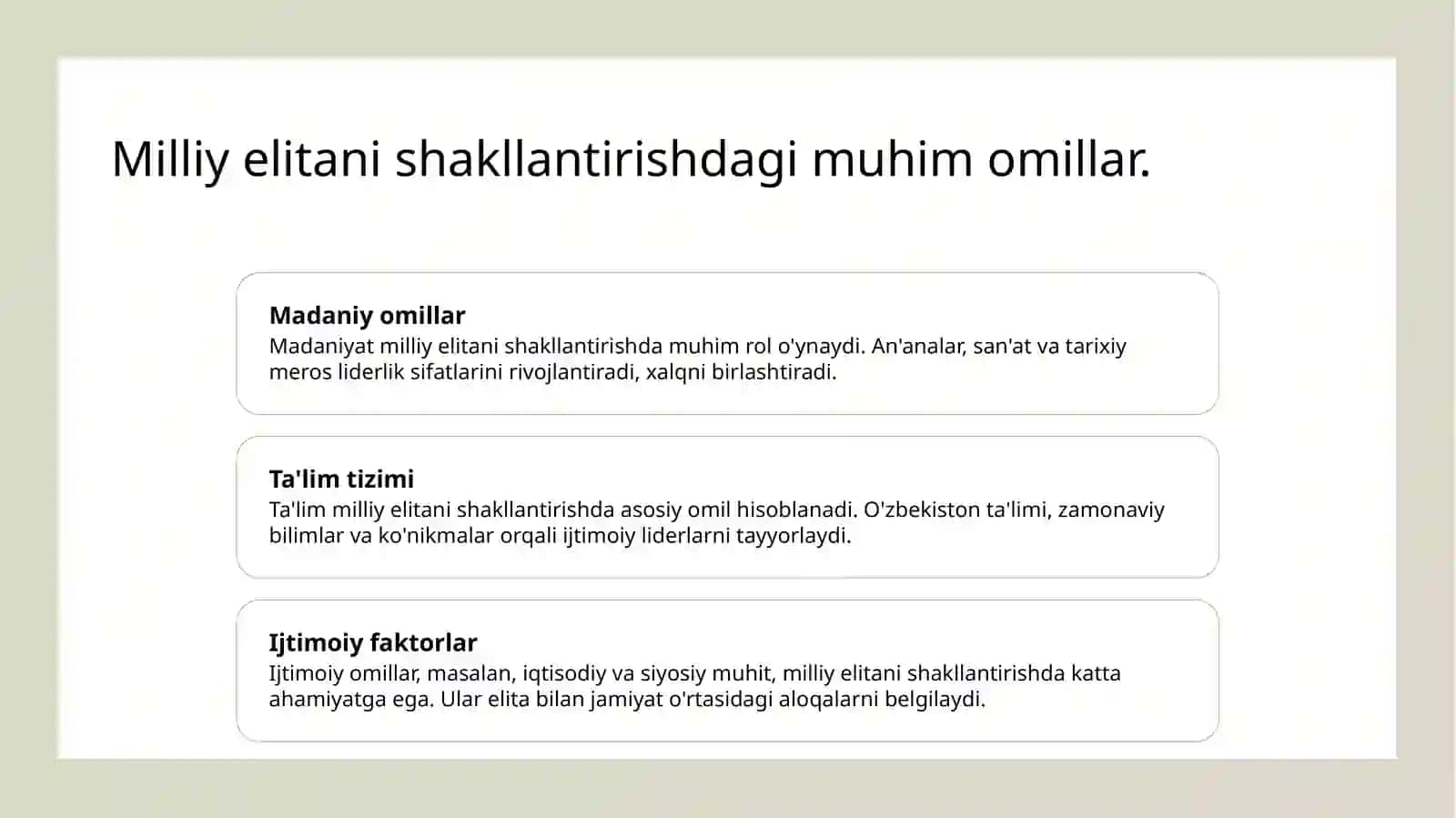 Milliy elitaning shakllanishi jarayoni 3