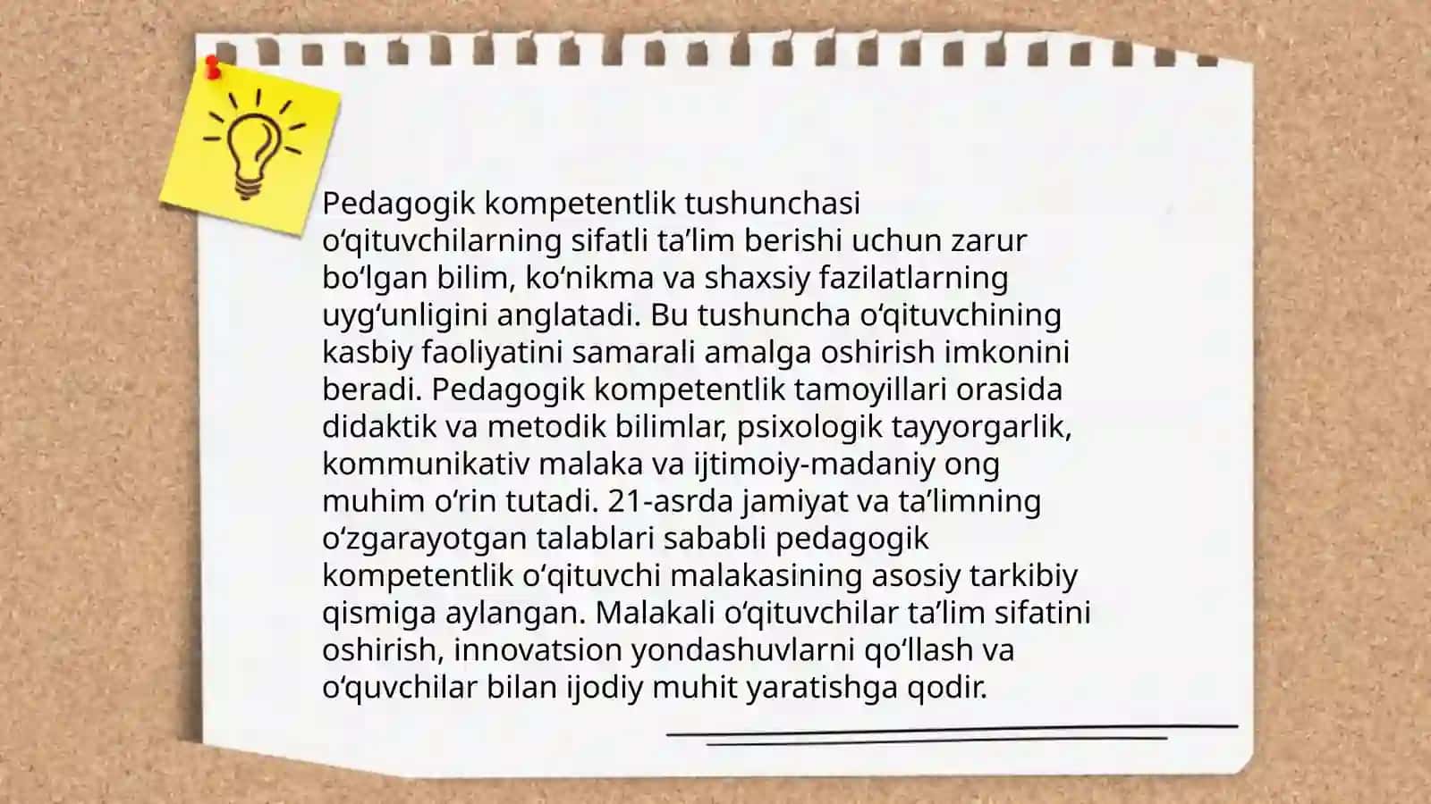 Kasbiy kompetentlik fanidan tayyorlagan taqdimoti 3