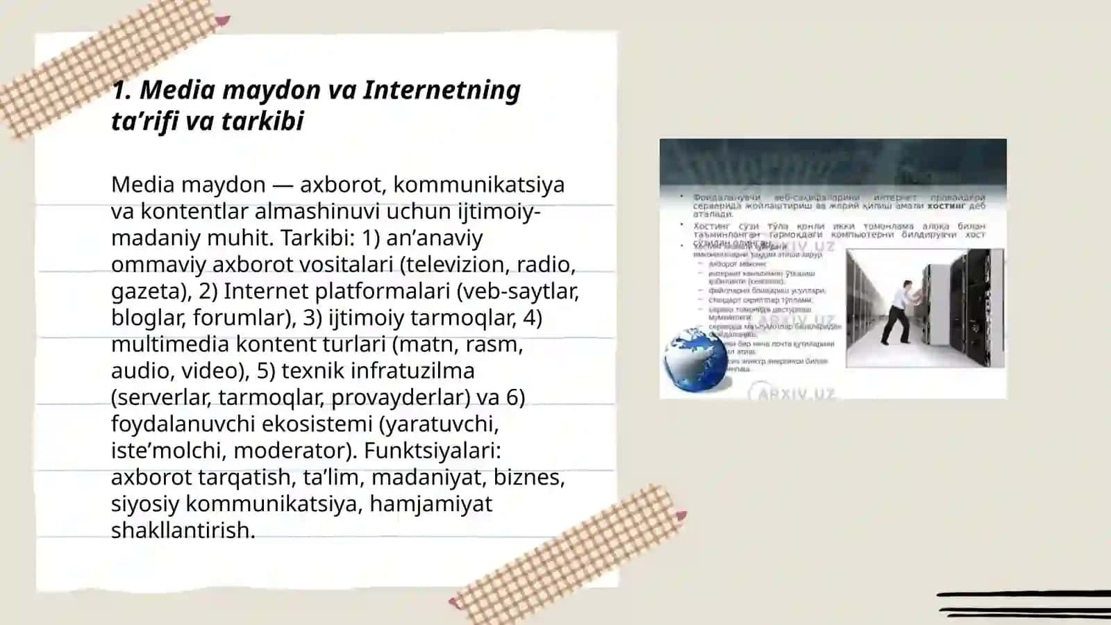 Mediasavodxonlik fanidan 3