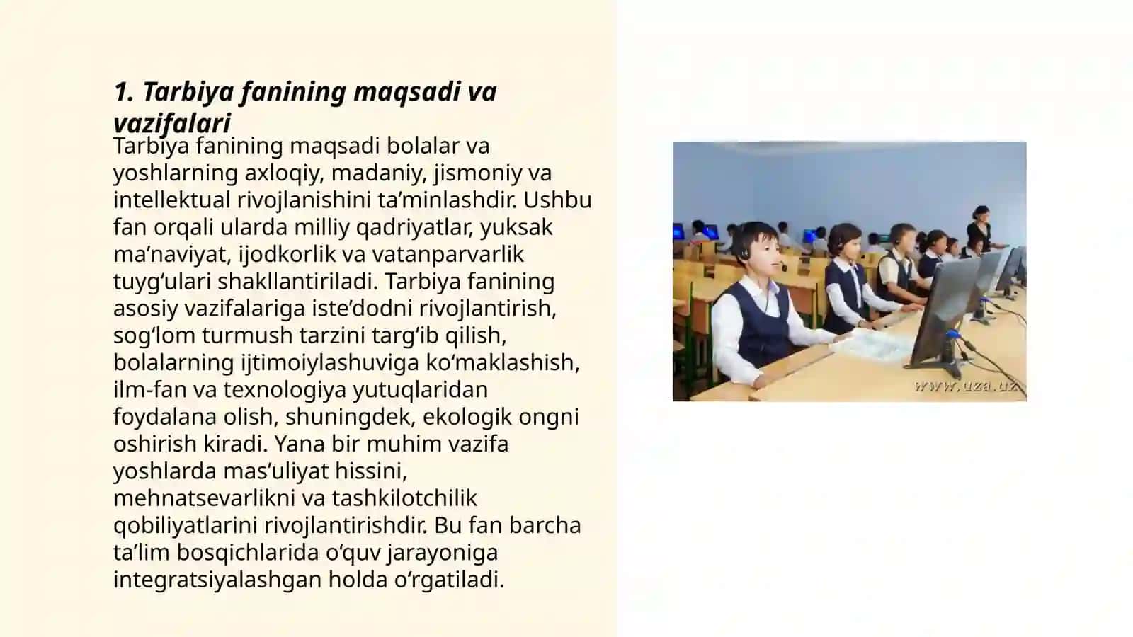 Umumta'lim maktablarida tarbiya fanini o'qitish metodikasi jarayoni yaxlit tizim sifatida 3