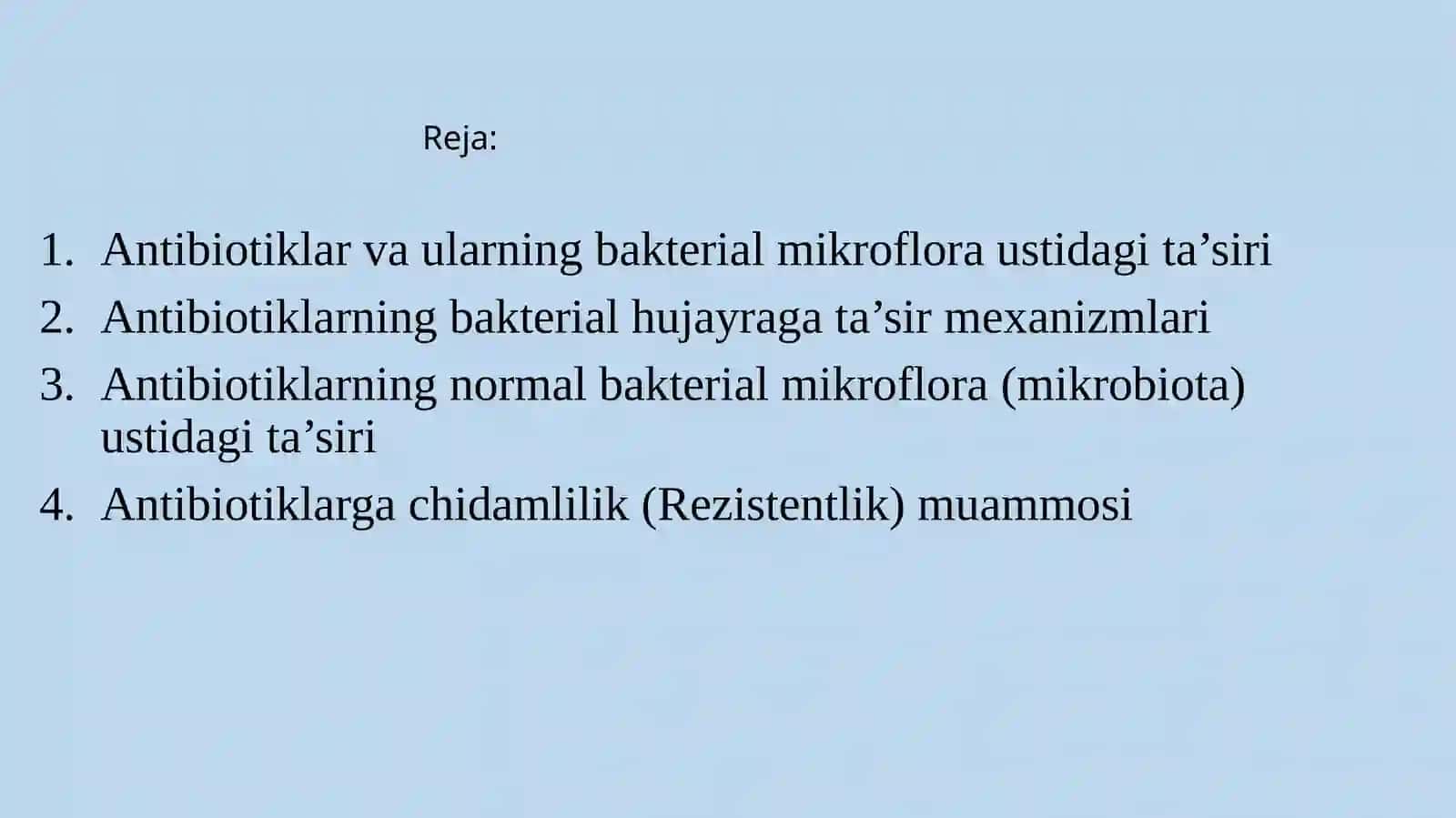 Antibiotiklar va ularning bakterial mikroflora ustidagi ta’siri 3