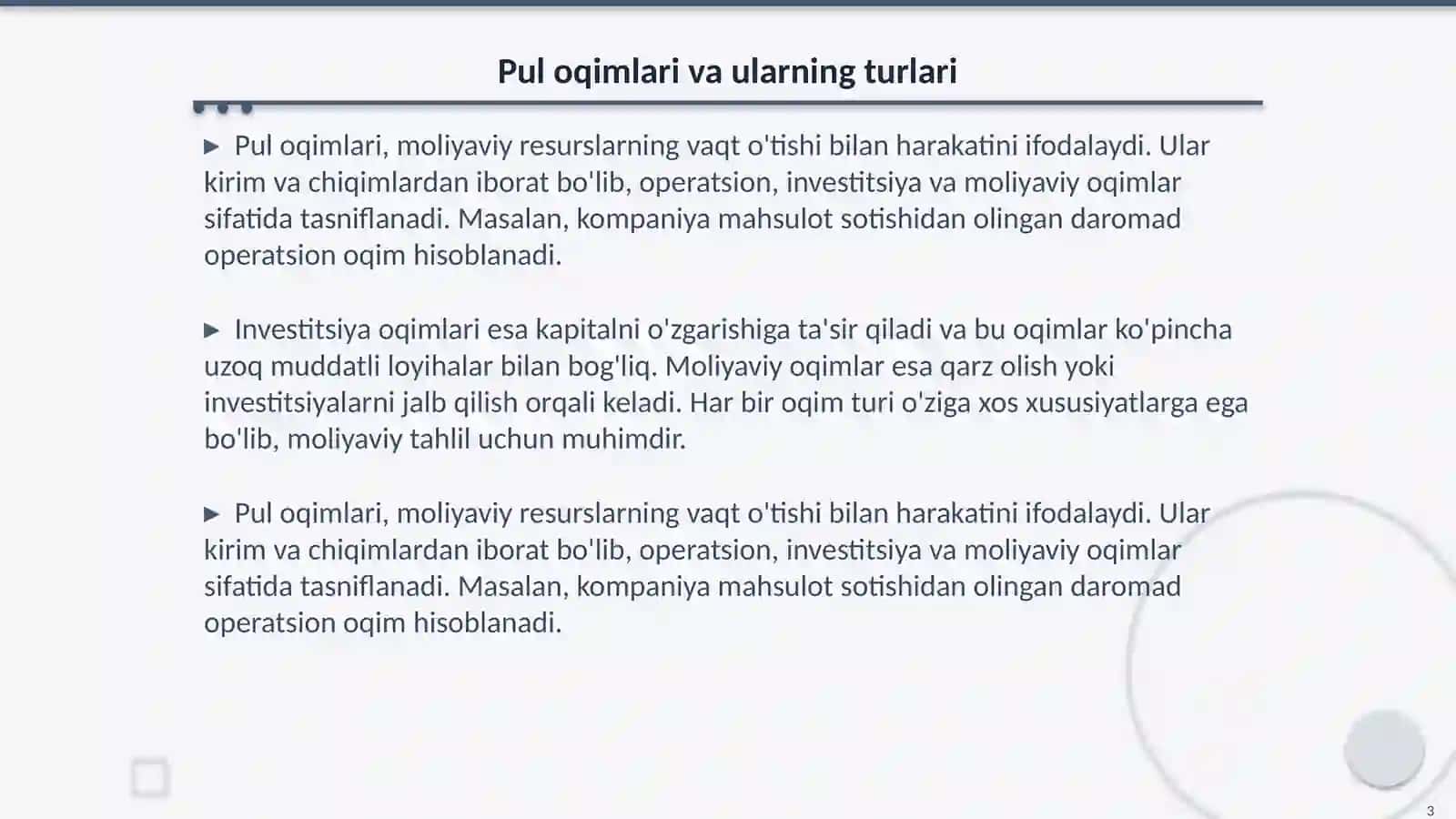 Pul oqimlarini diskontlashtirish asoslari 3