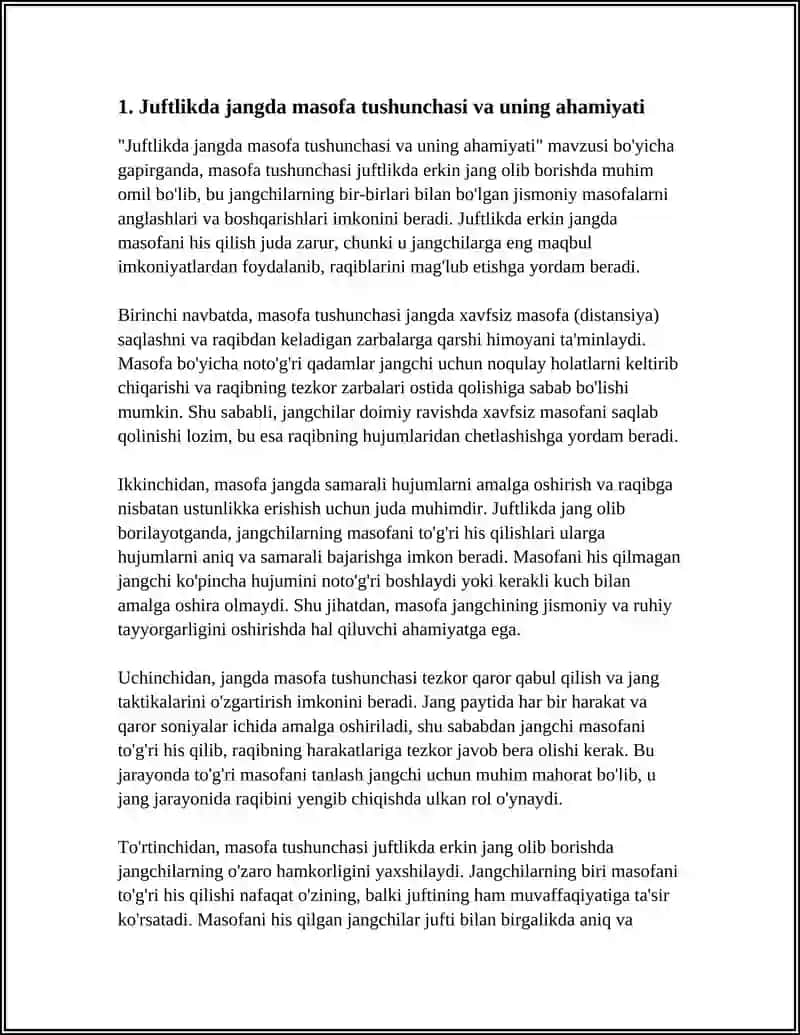 Juftlikda Erkin Jang Olib Borishda Masofalarni Xis Qilishga Oʻrgatish Usullari 3