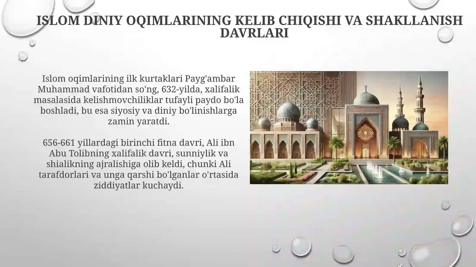 Islom dini oqimlari va yonalishlarining paydo bolishi 3