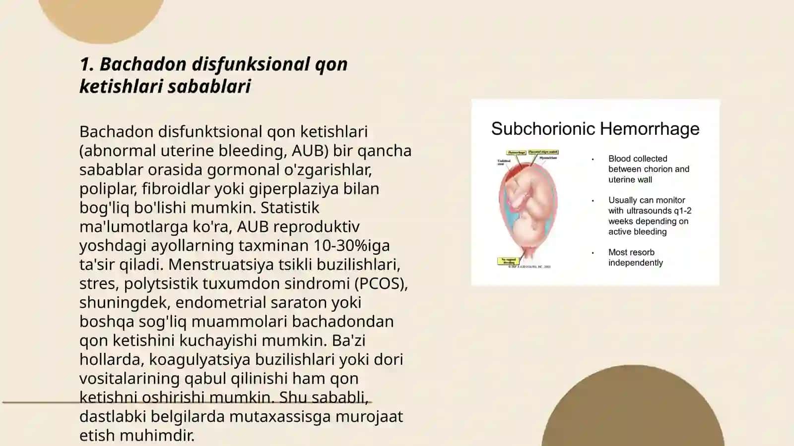Bachadon disfunksional qon ketishlari sabablari 3