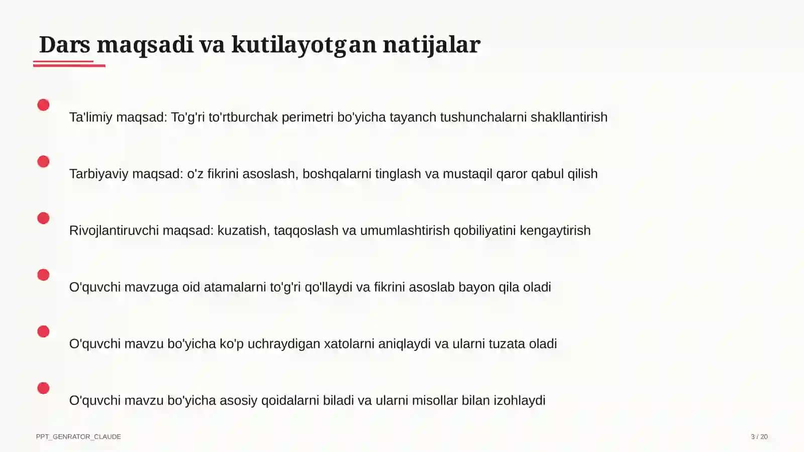 To'g'ri to'rtburchak perimetri (2-sinf) 3