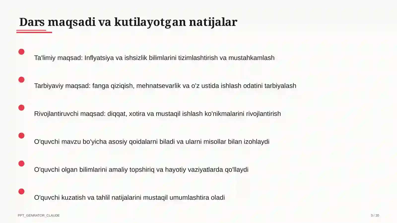 Inflyatsiya va ishsizlik (11-sinf) 3