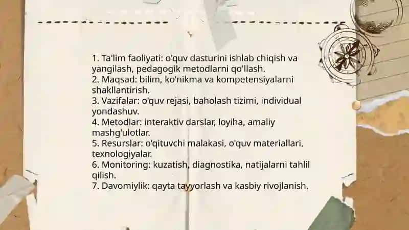 Ta'lim faoliyati 3