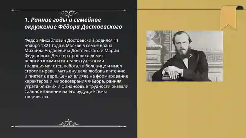 Фёдор Достоевский hayoti va ijodi haqida 3