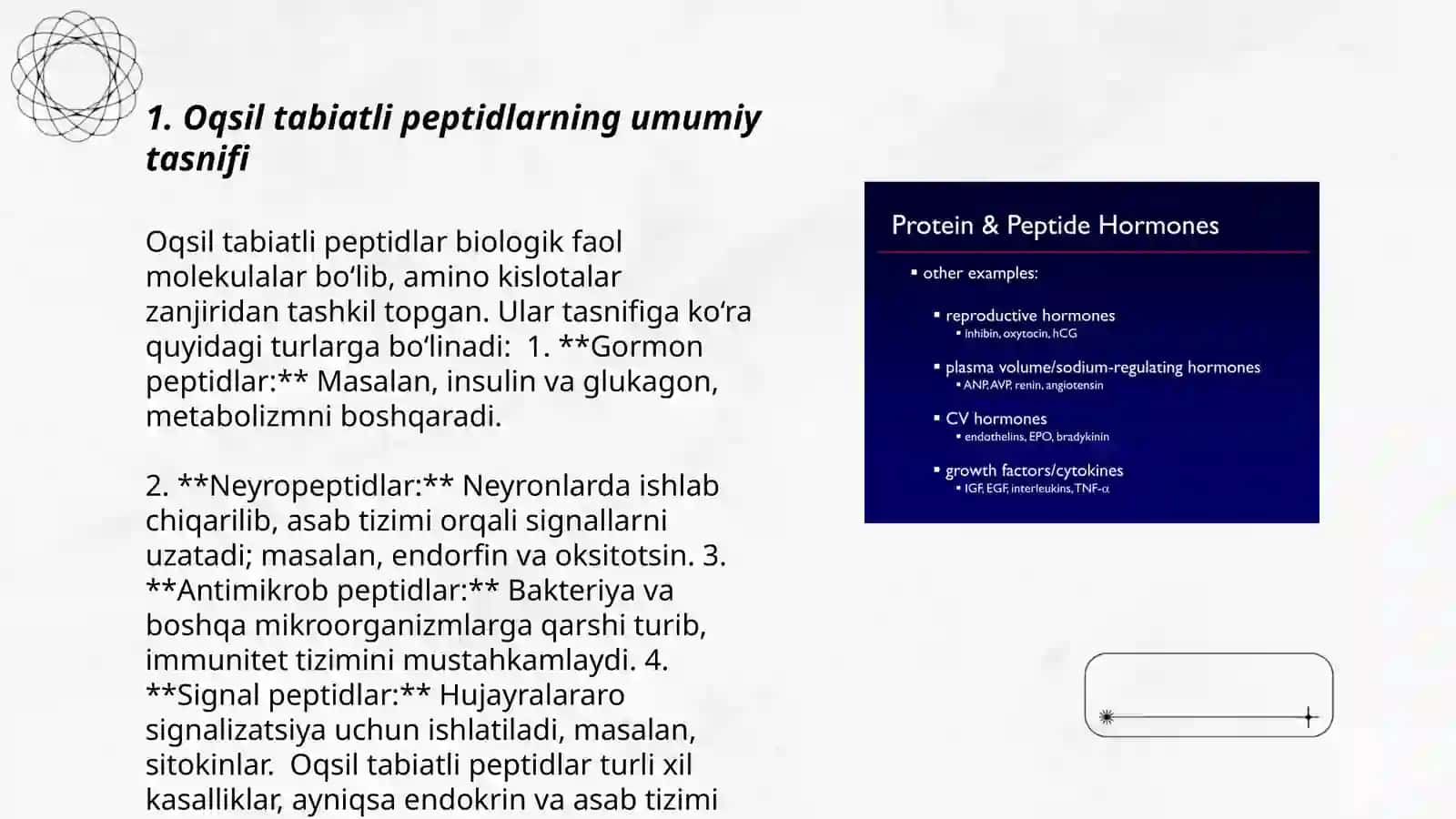 Oqsil tabiatli peptidlar va gormonlar 3