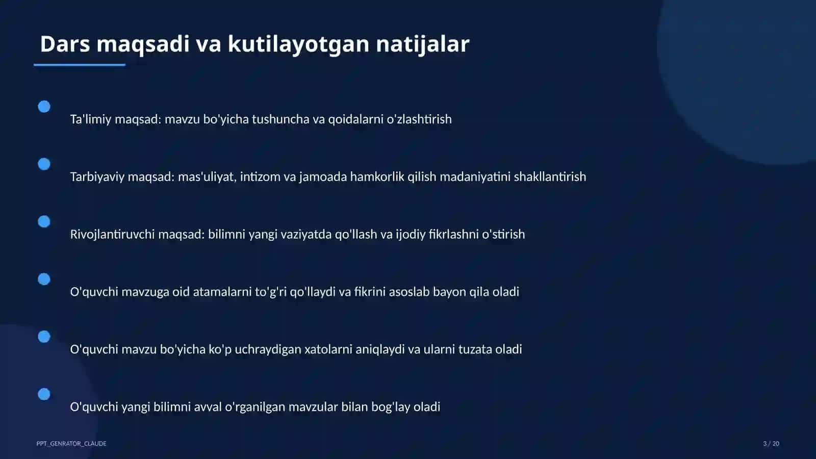 Rus tilida bir bosh bo'lakli gaplar (8-sinf) 3