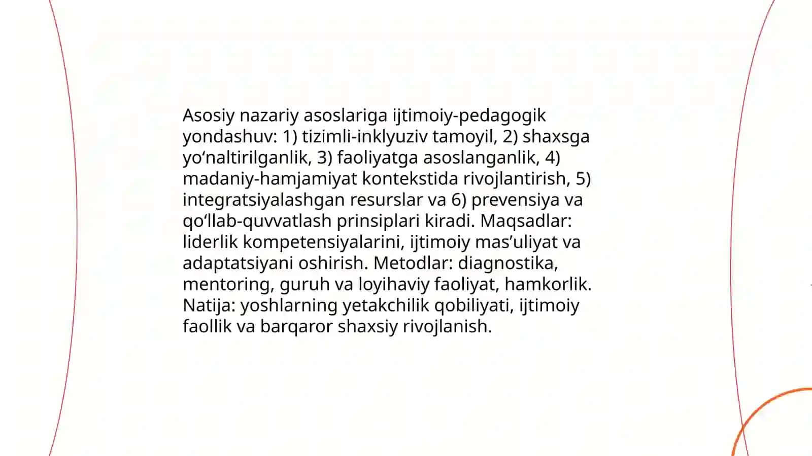 Lider va tashkilotchi yoshlarni ijtimoiy pedagogik qoʻllab quvvatlash 3