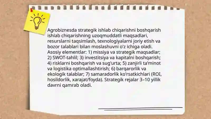 Agrobiznesda ishlab chiqarishni boshqarish 3