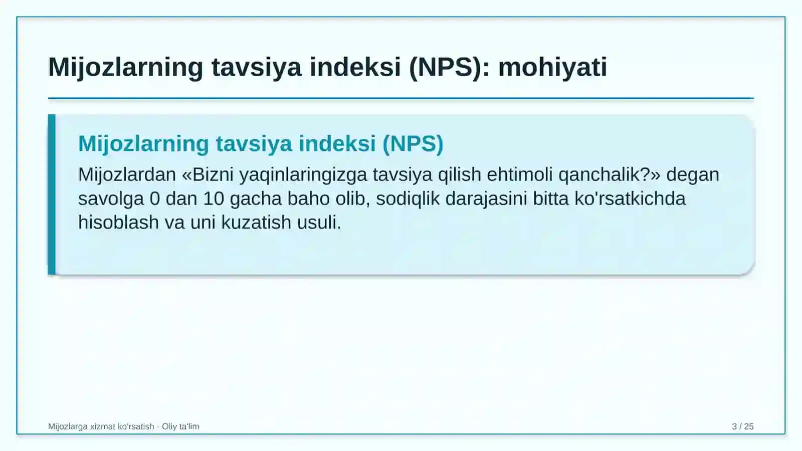 g'isht zavodlarida mijozlarning tavsiya qilish indeksini o'lchash 5729 3