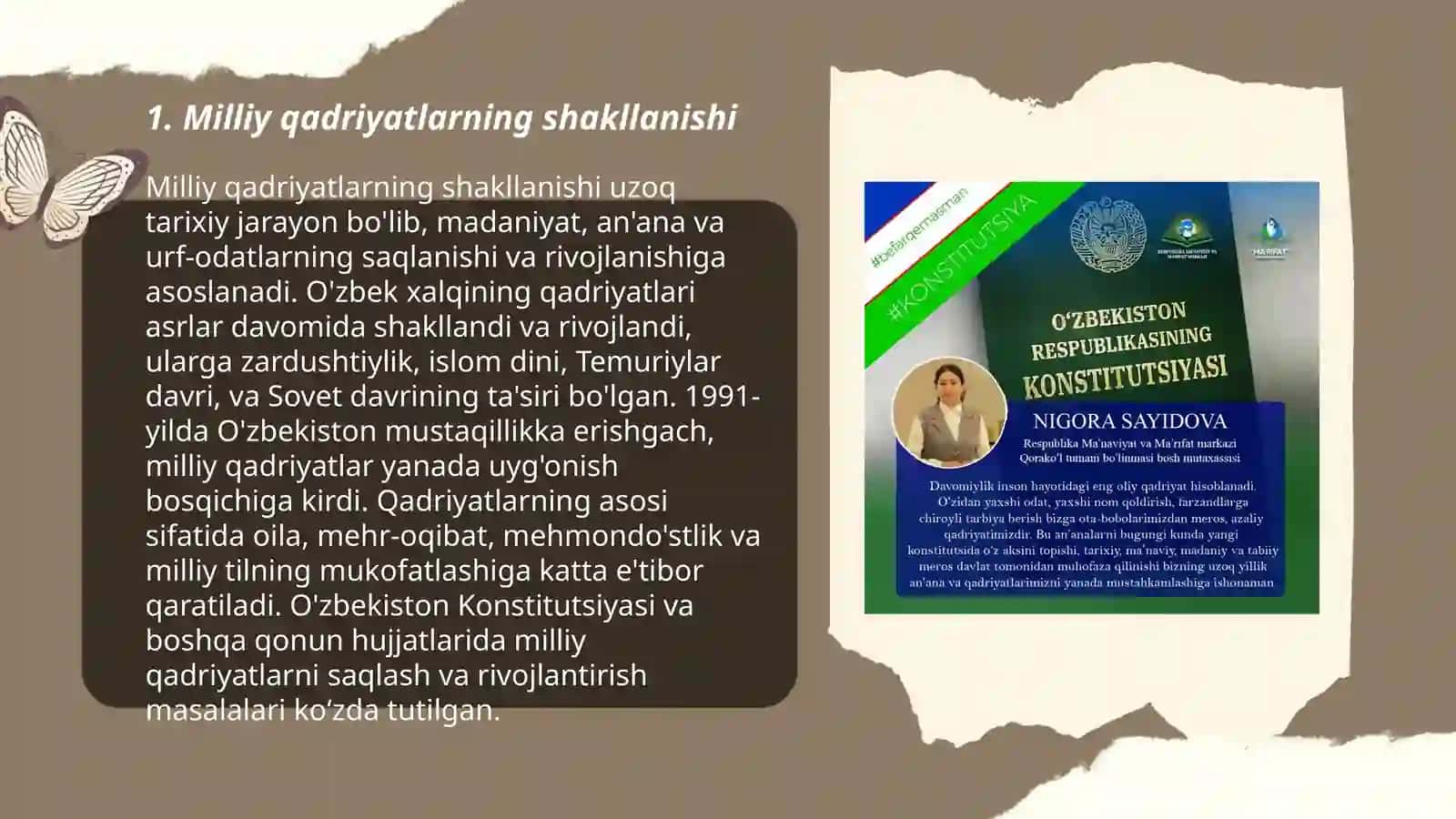 Milliy va diniy qadriyatlarimizning jahon sivilizatsiyasida tutgan oʻrni 3