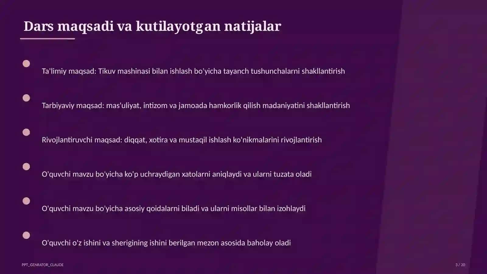 Tikuv mashinasi bilan ishlash (6-sinf) 3