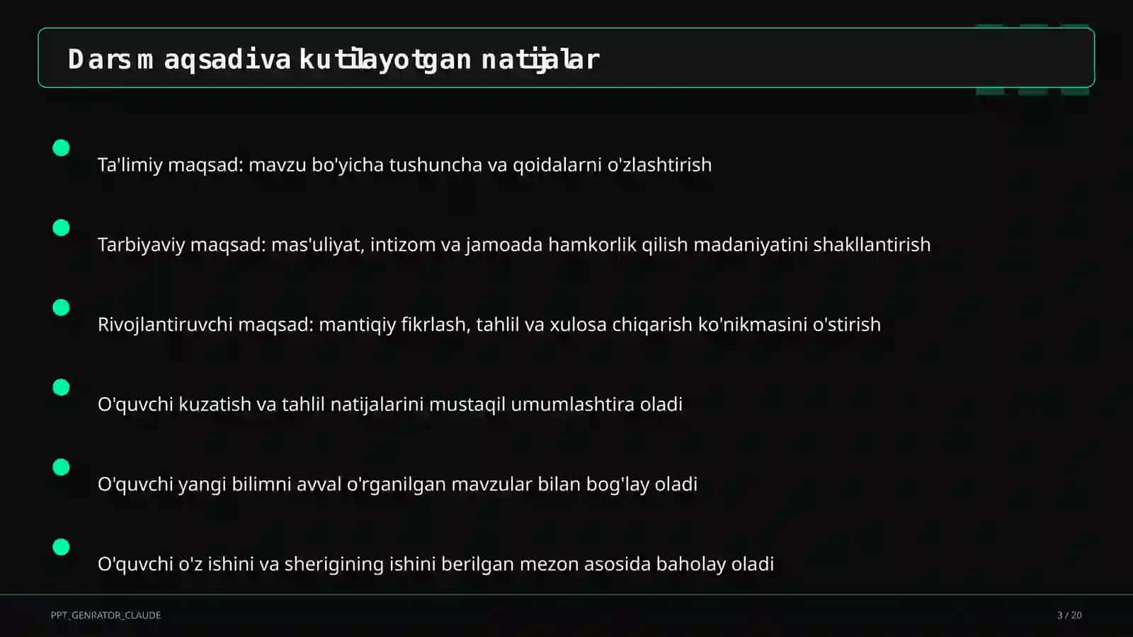 Geometriya (7–11) — takrorlash darsi uchun 3