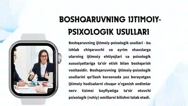 Menejmentning ijtimoiy-psixologik usullari 3