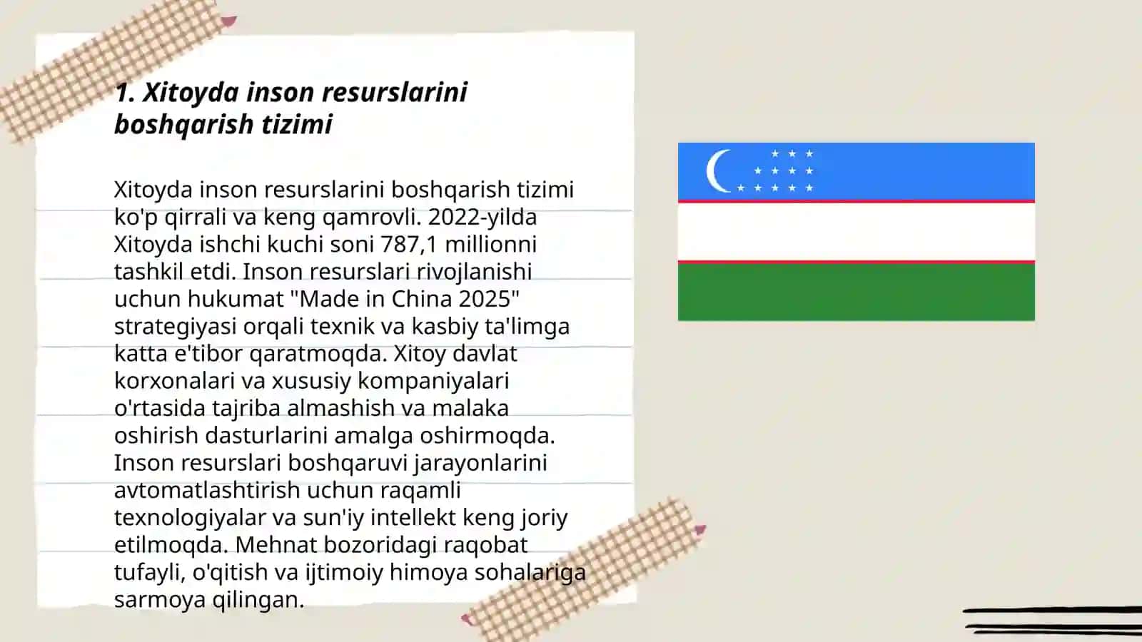 Inson resurslarini boshqarishning xorijiy tajribalari va undan O‘zbekistonda ijodiy foydalanish imkoniyatlari (Xitoy korxonalari misolida) 3
