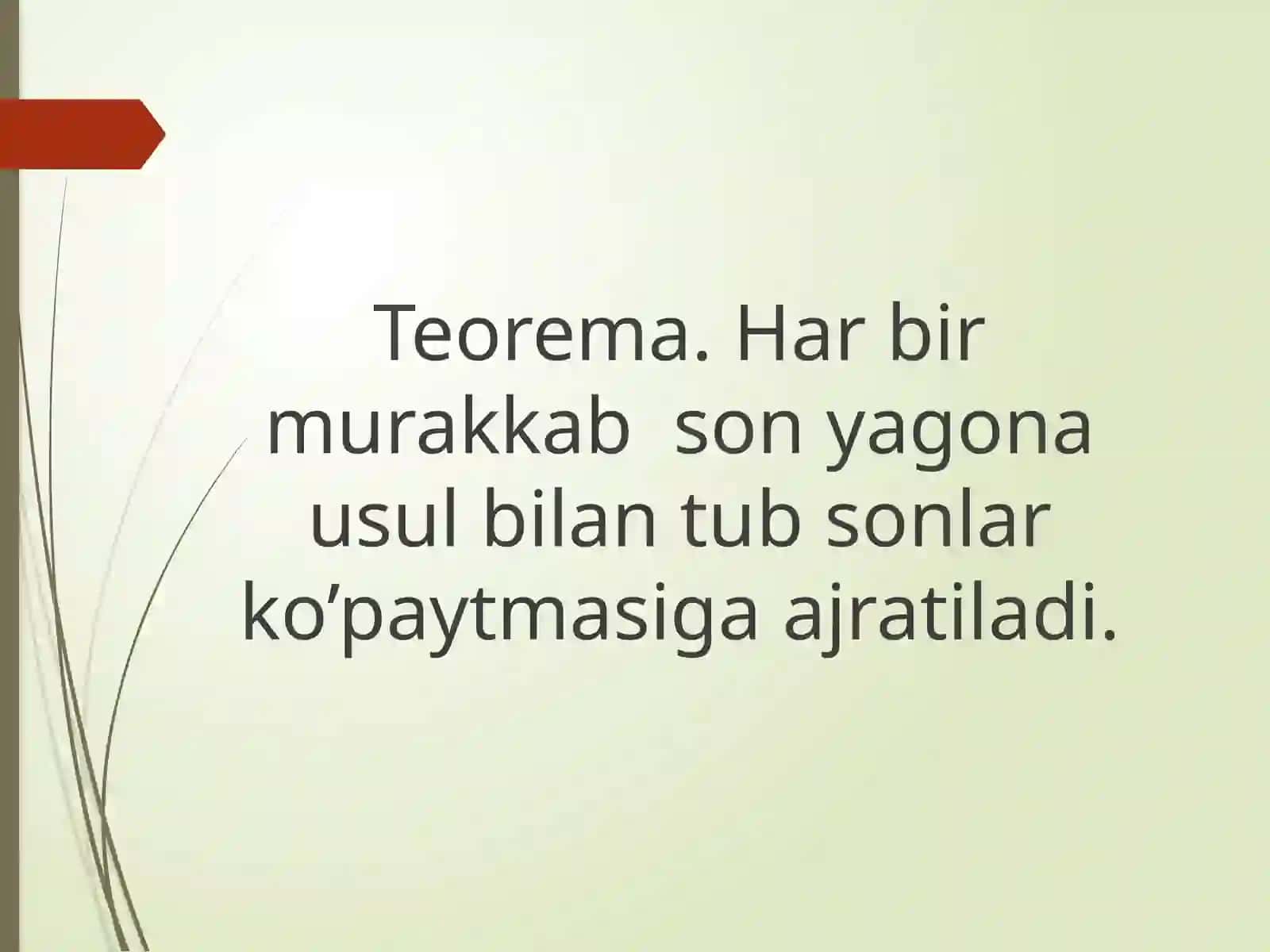 Arifmetikaning asosiy teoremasi 3