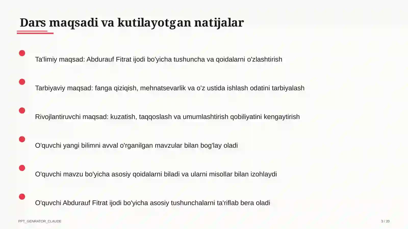 Abdurauf Fitrat ijodi (9-sinf) 3