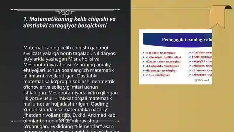 Matematikaning kelib chiqishi va dastlabki taraqqiyot bosqichlari 3