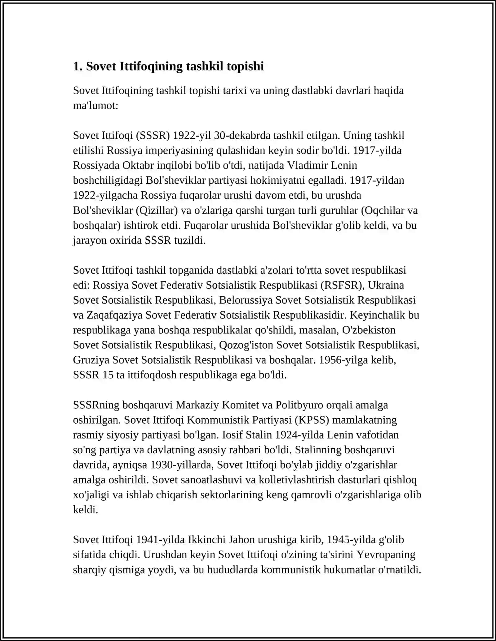 SOVER ITTIFOQIDA ISLOHOTLAR VA INQIROZ:IMPERIYANING TUGATILISHI 3
