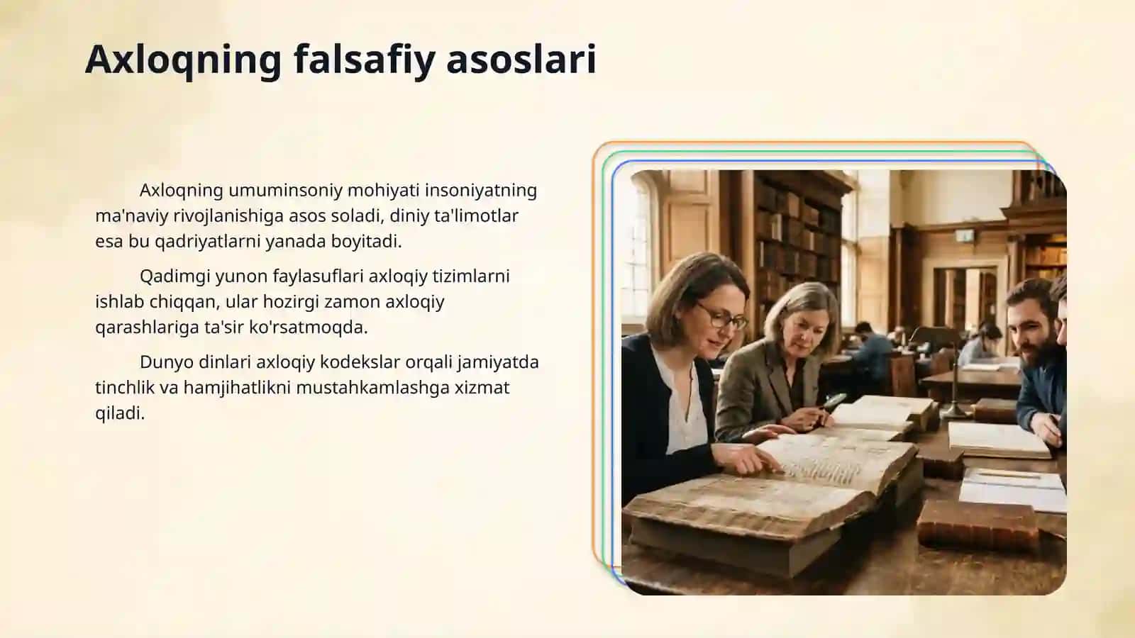 "Axloq va uning mohiyati" 3