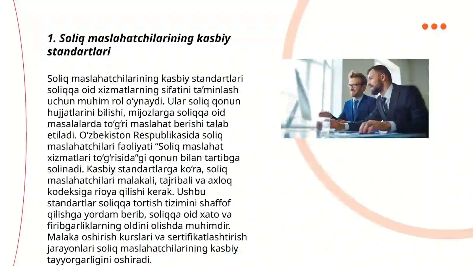 Soliq maslahatchilarining kasb etikasi va muomala madanyati 3