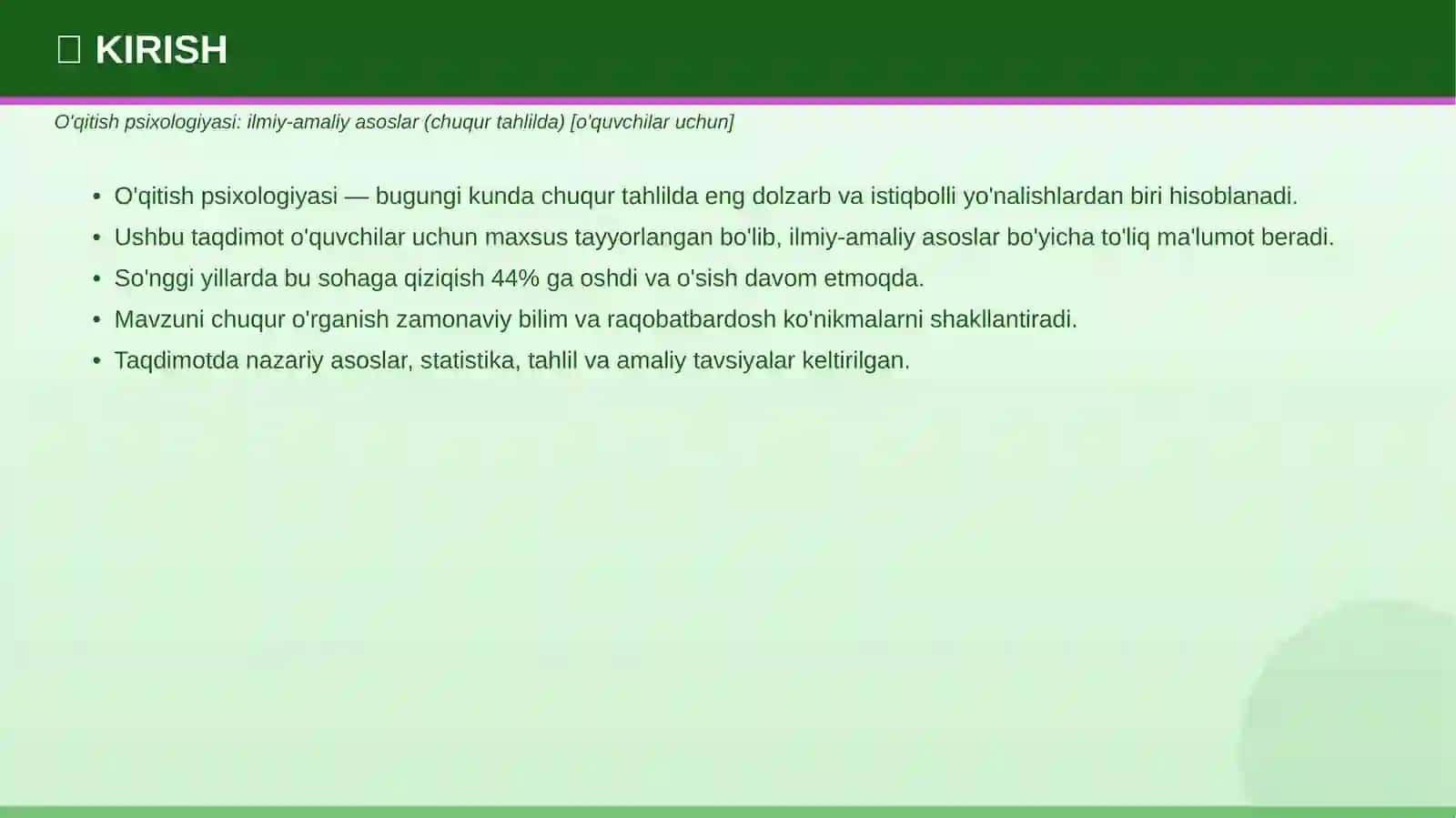 O'QITISH PSIXOLOGIYASI 3