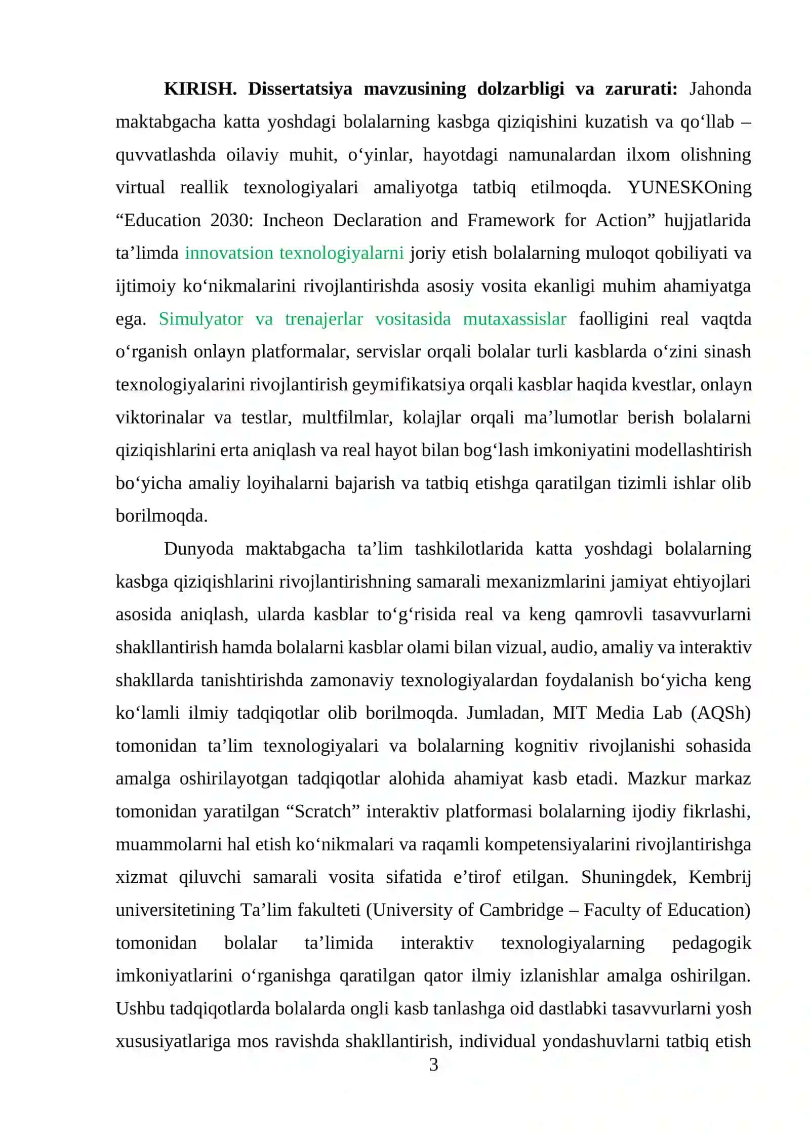 RAQAMLI TEXNOLOGIYALAR ORQALI MAKTABGACHA KATTA YOSHDAGI BOLALARNING KASBGA QIZIQISHLARINI RIVOJLANTIRISH 3