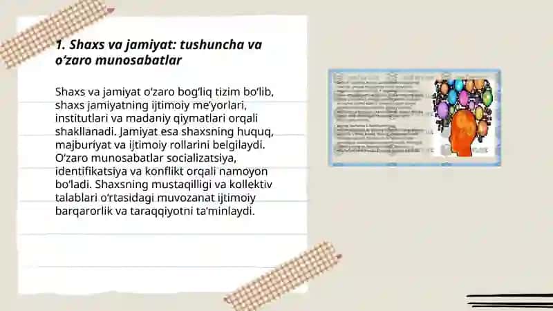 Shaxs va jamiyat. Shaxsning turlari va ijtimoiy rollari 3