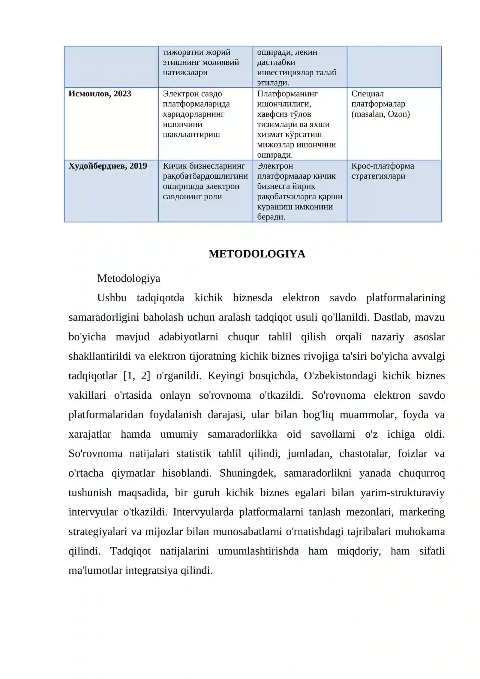КИЧИК БИЗНЕСДА ЭЛЕКТРОН САВДО ПЛАТФОРМАЛАРИНИНГ САМАДОРЛИГИ 3