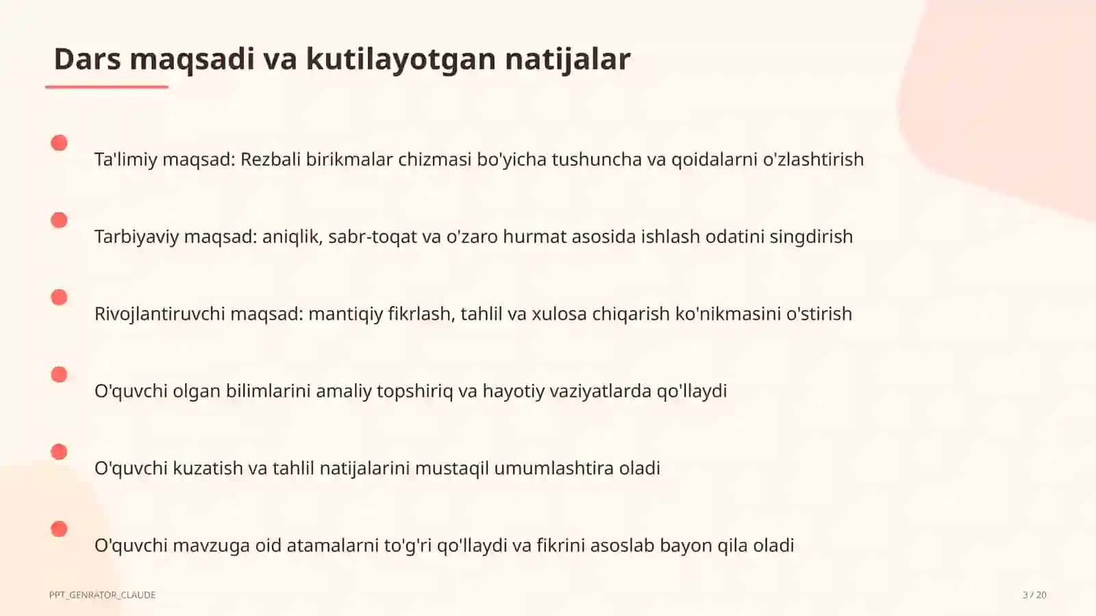 Rezbali birikmalar chizmasi (9-sinf) 3