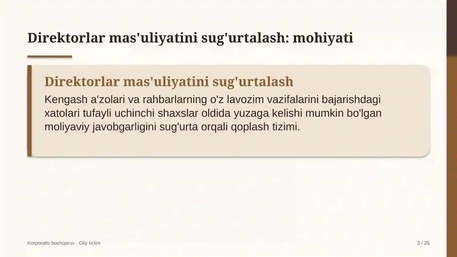 gazeta tahririyatlarida direktorlar mas'uliyatini sug'urtalash 9593 3
