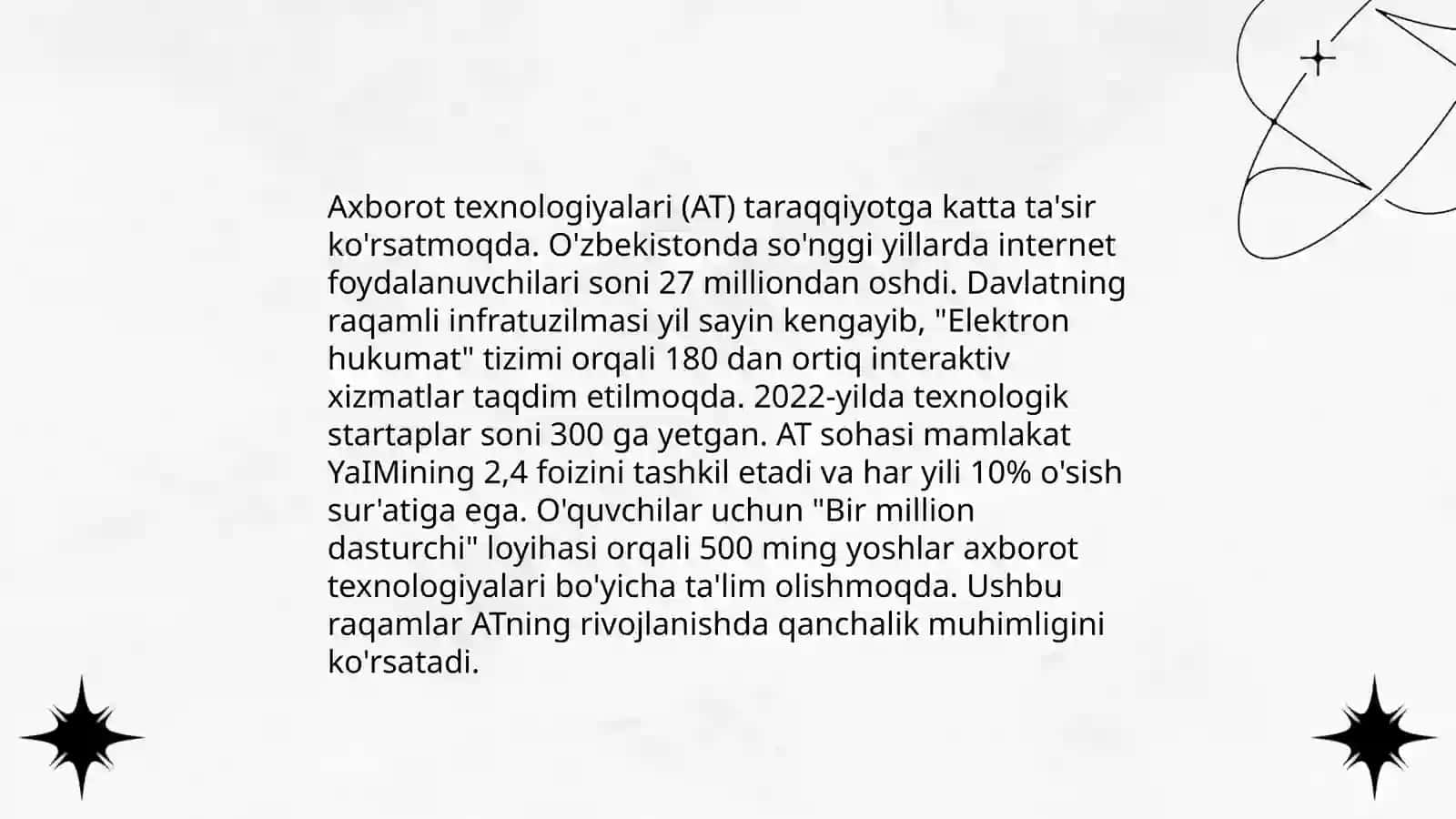 Axborot texnologiyalarining roli va ahamiyati 3