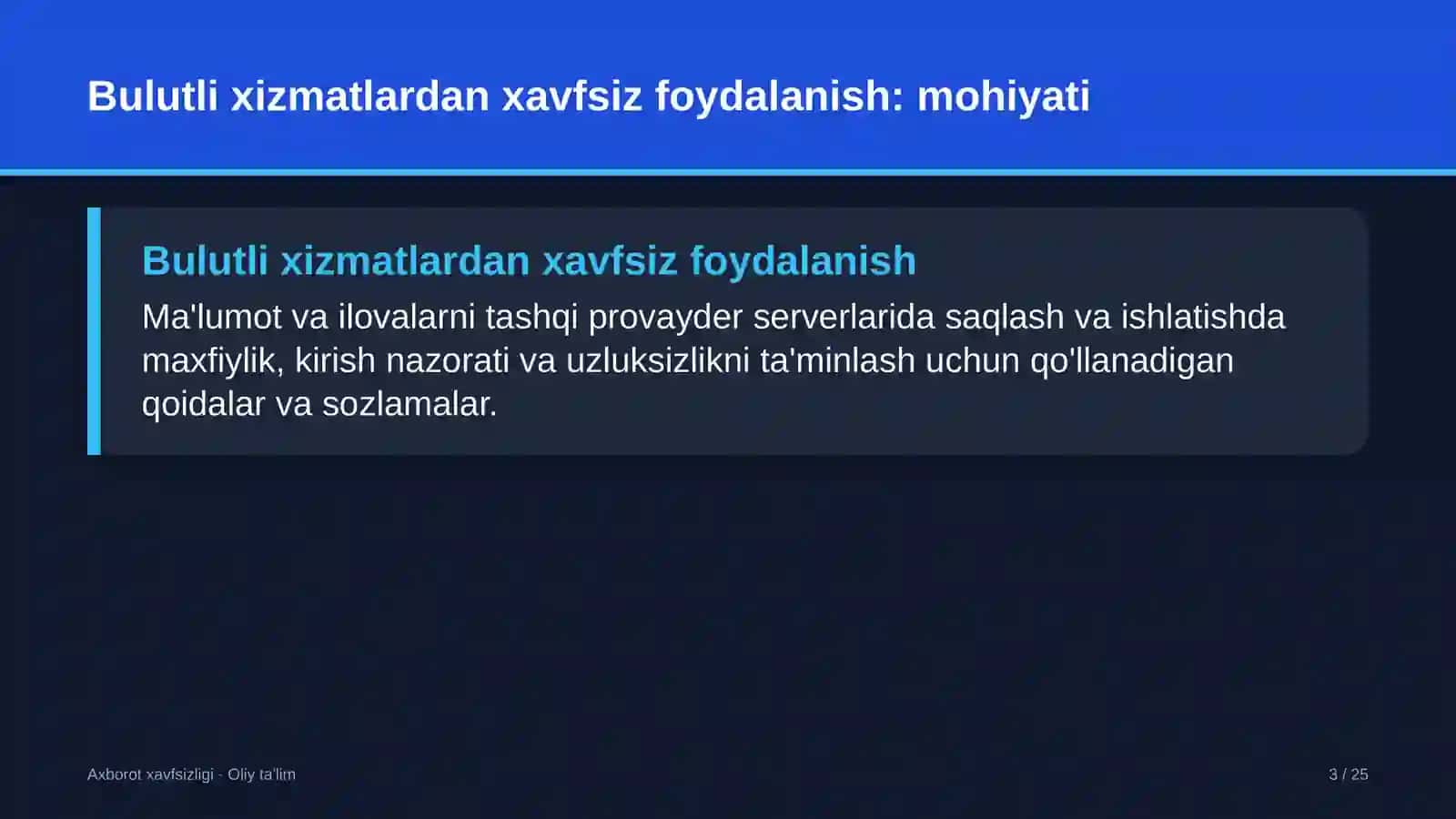 Kompyuter klublarida bulutli xizmatlardan xavfsiz foydalanish 3
