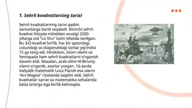 Sehrli kvadratlar tuzish va ularni tadbiqi 3